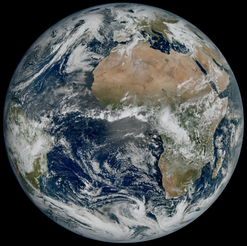 Full Earth disc -Aufnahme des Wettersatelliten MTG-I1